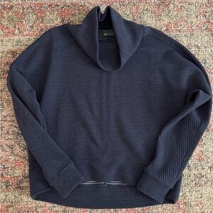Zella Navy Blue Cowl Neck Sweatshirt xs EUC